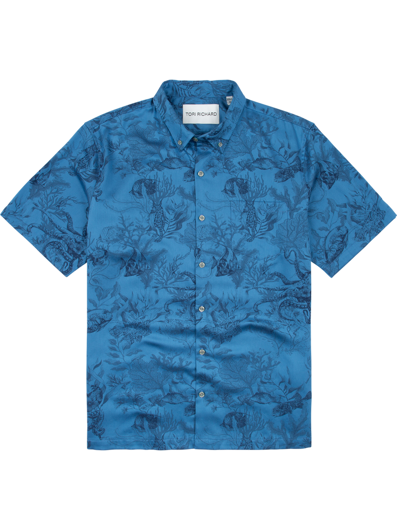 Octopus's Garden Jacquard — Cotton Shirt | Tori Richard