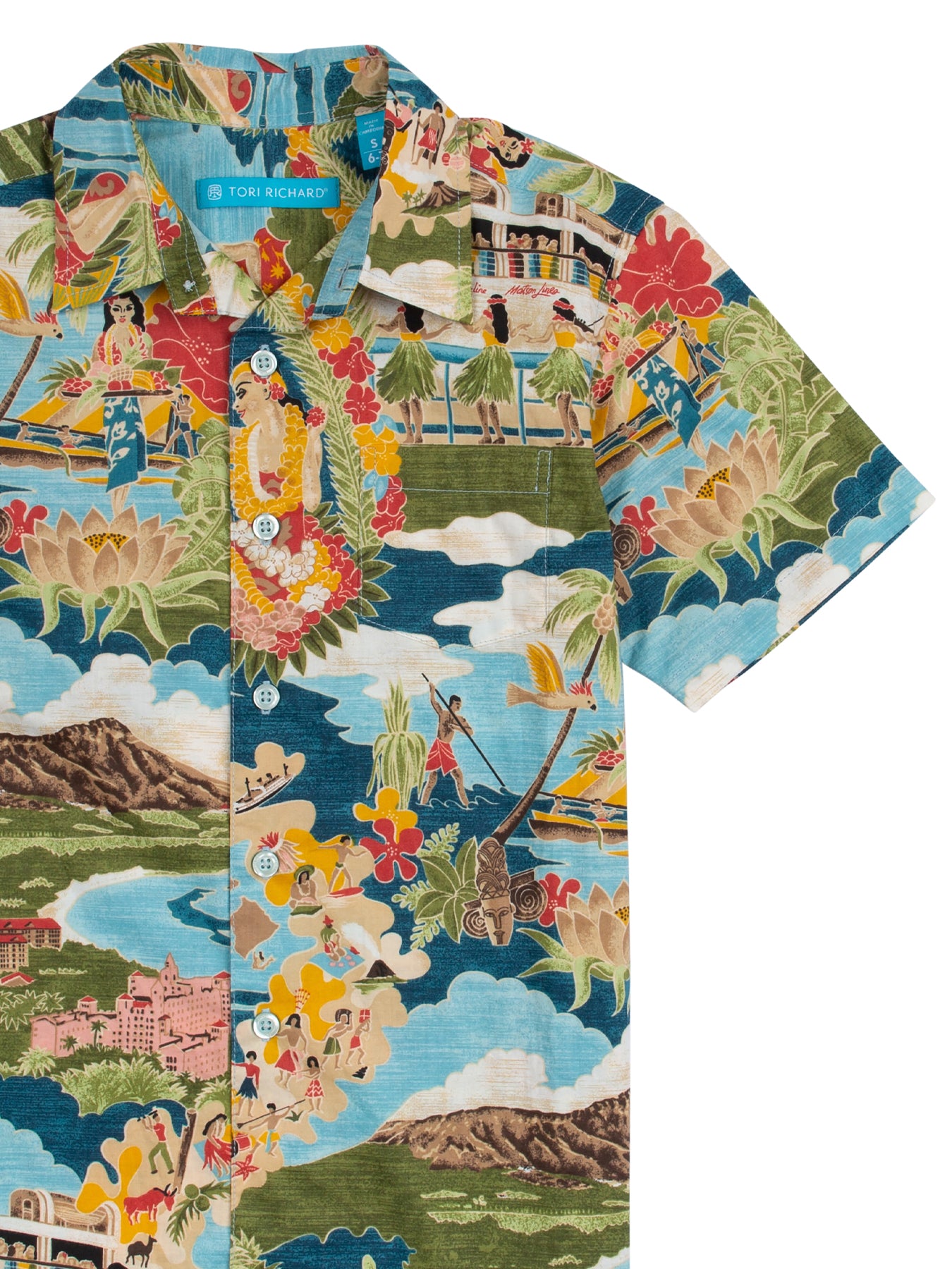 ビンテージ　アロハ シャツ　tori richard 刺繍　hawaii ビンテージ アロハ シャツ tori richard 刺繍 hawaii