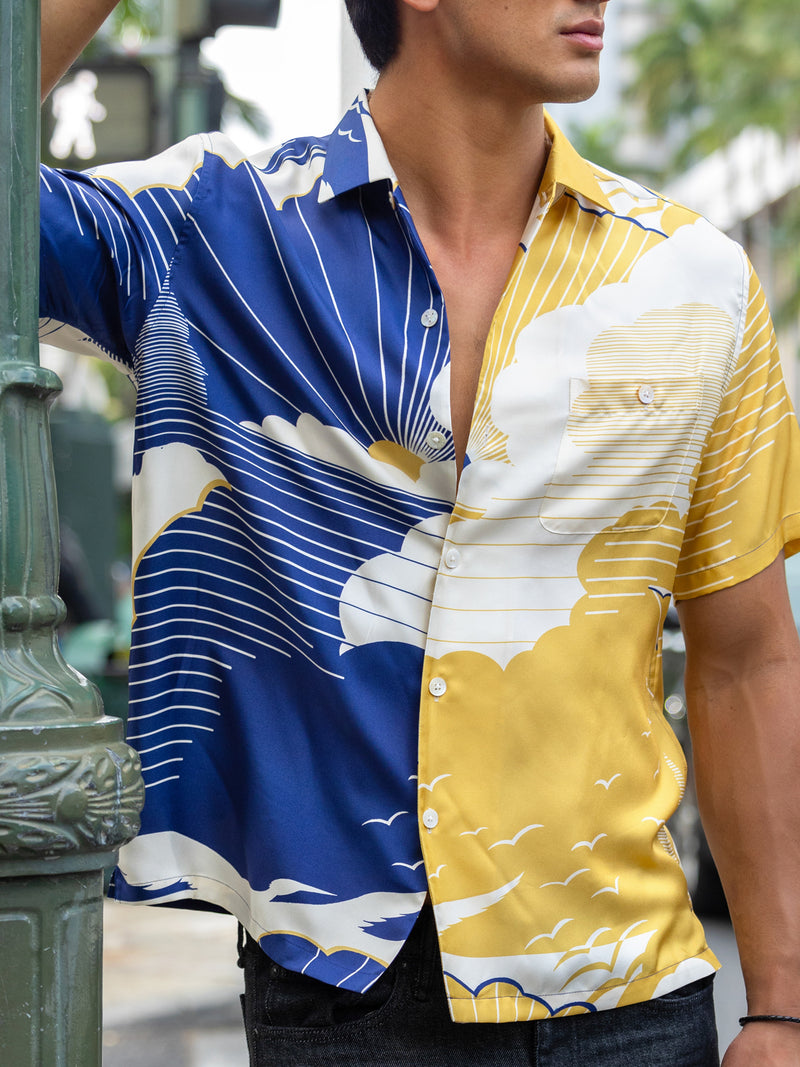 Night and Daybreak - Mulberry Silk - Short Sleeve Shirt – Tori Richard