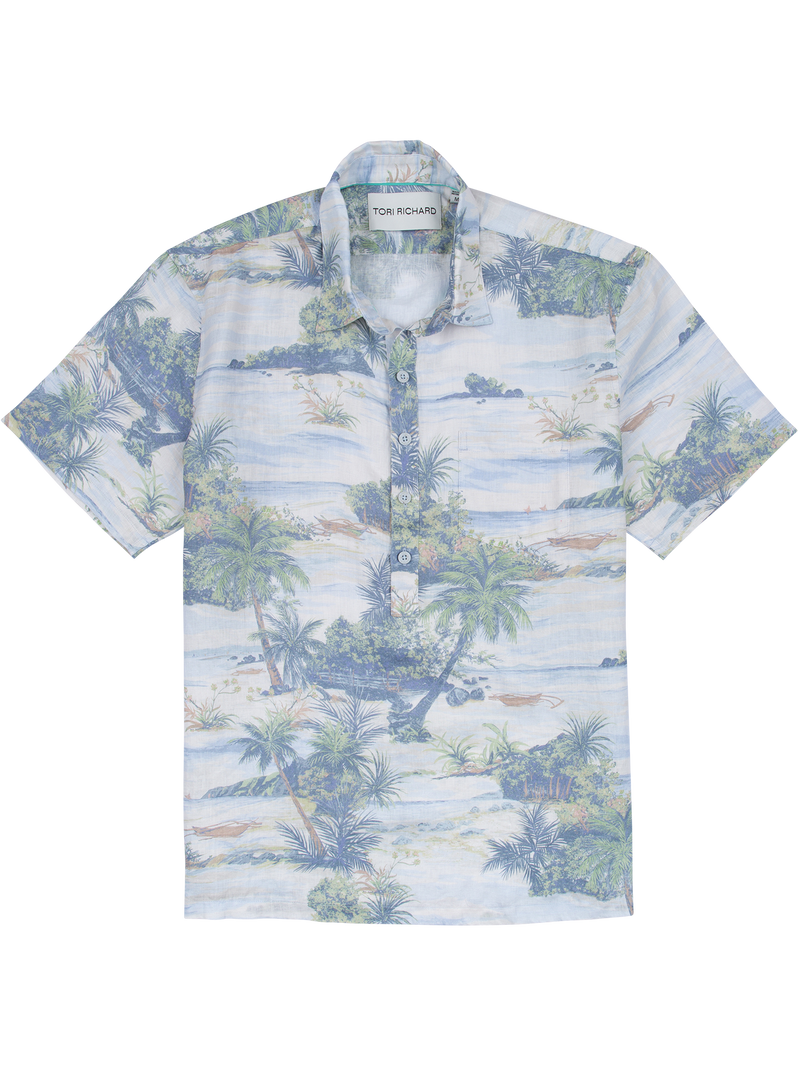 Tranquil Shore Half-Placket – Tori Richard