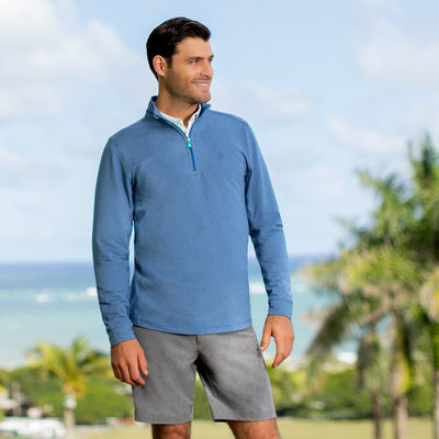 Sprechende Textilien:<br> Shoreline-Pullover mit Reißverschluss