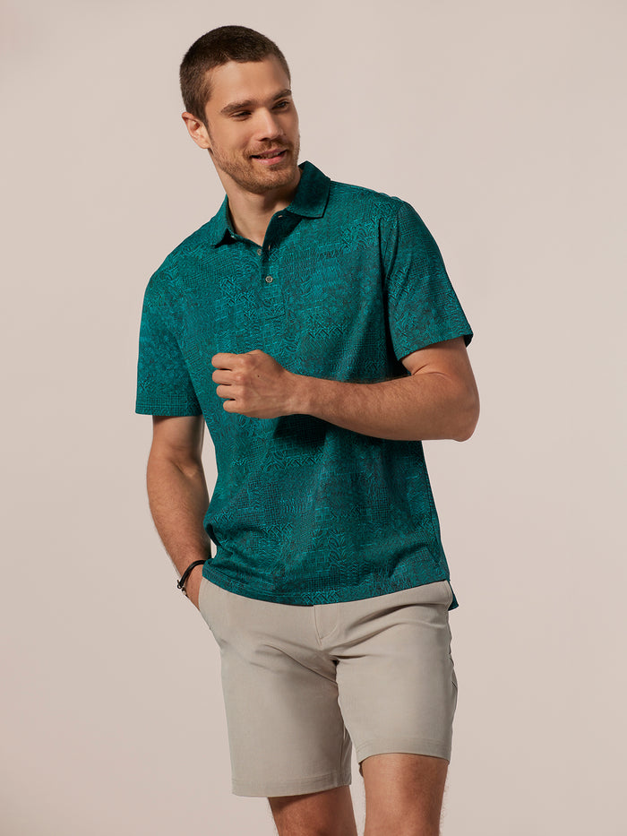 Tropic Blocks Polo – Tradewind Technology™