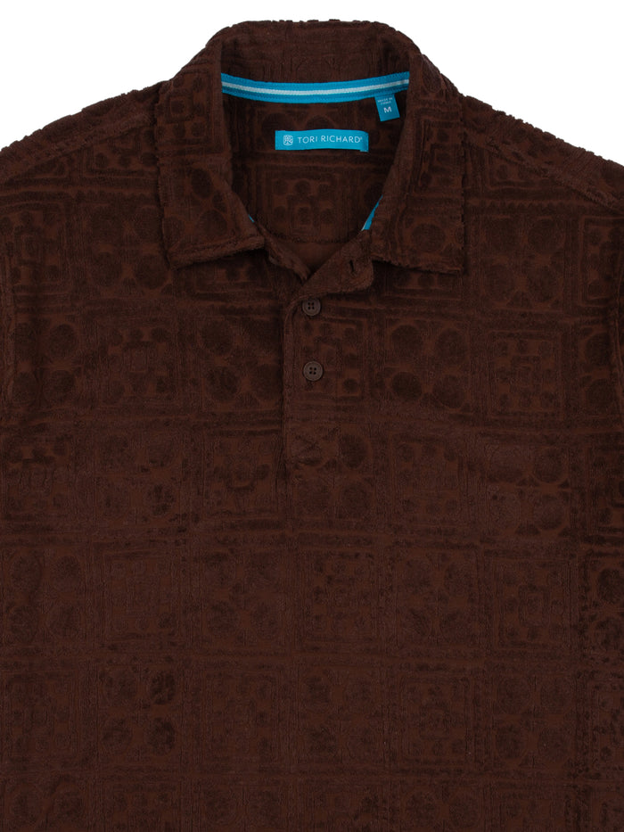 Woodcut Bungalow Jacquard Terry Polo