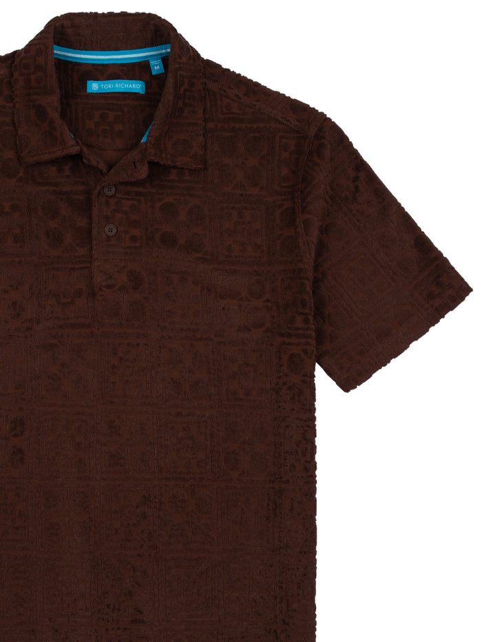 Woodcut Bungalow Jacquard Terry Polo