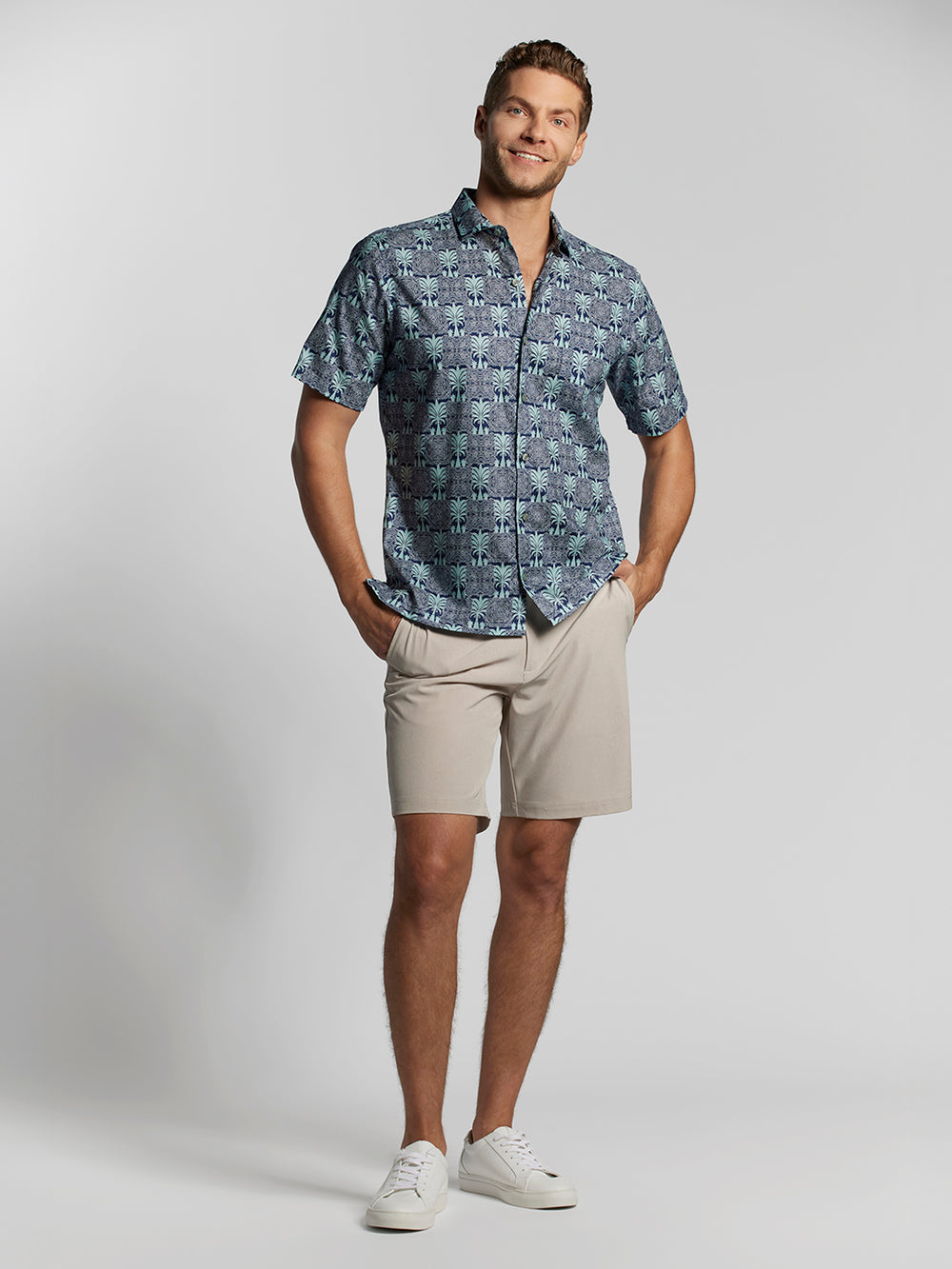 Tori Richard Men's Magic Moment Camp Shirt - Neptune main image 1