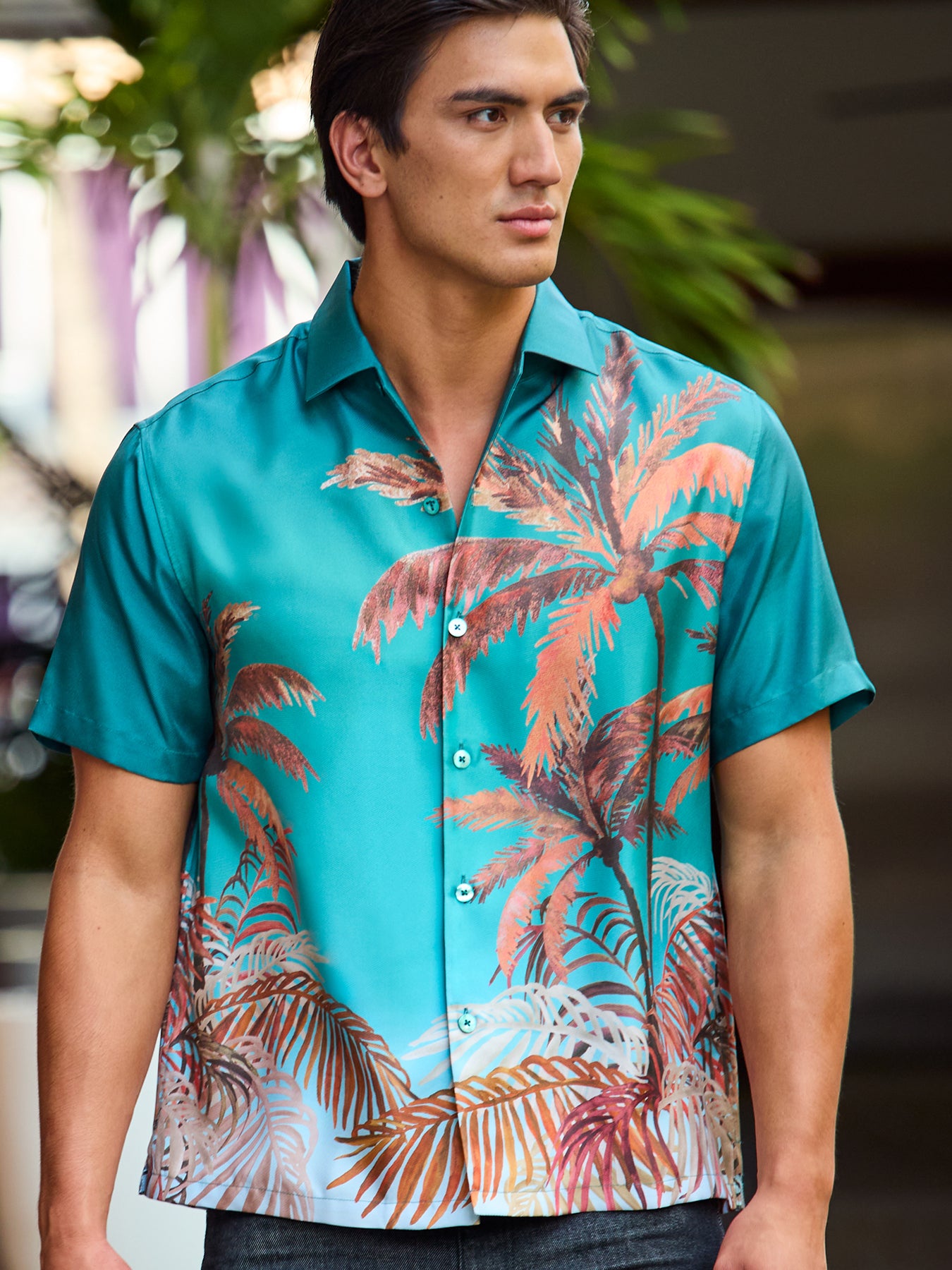 Twilight Palm Mulberry Silk Short Sleeve Shirt Tori Richard twilight-palm-mulberry-silk-short-sleeve-shirt-tori-richard