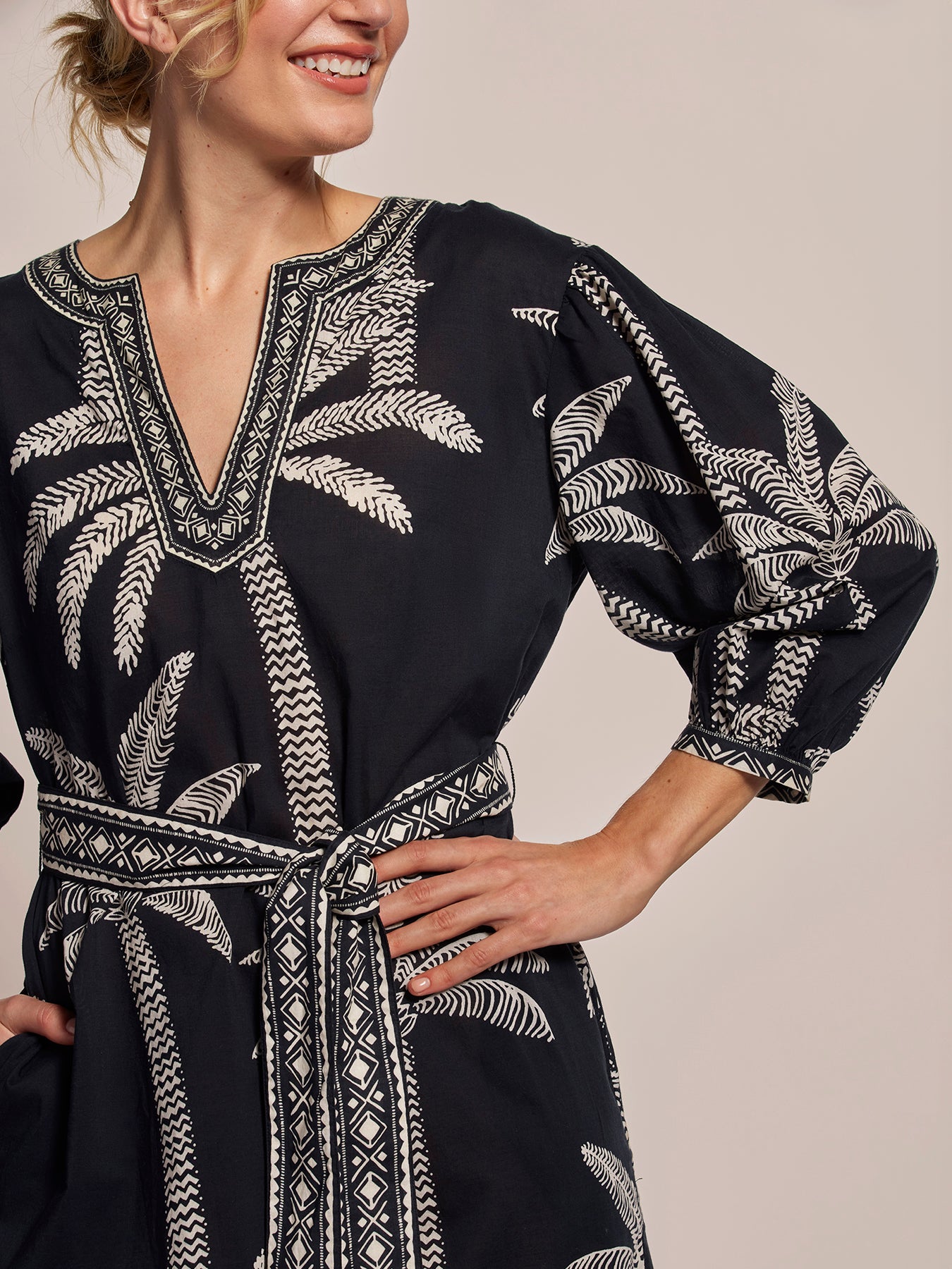 Palm Lined Trista Caftan