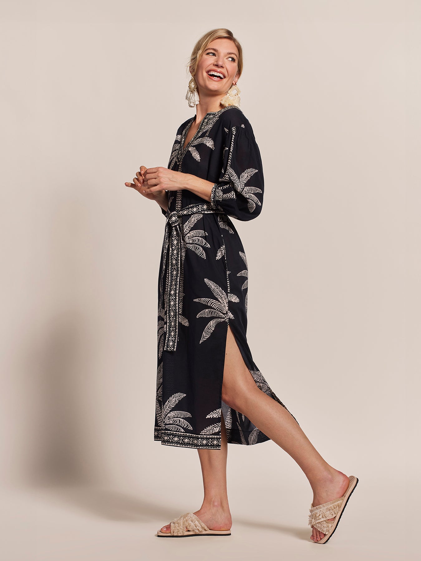 Palm Lined Trista Caftan