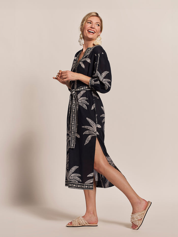 Palm Lined Trista Caftan