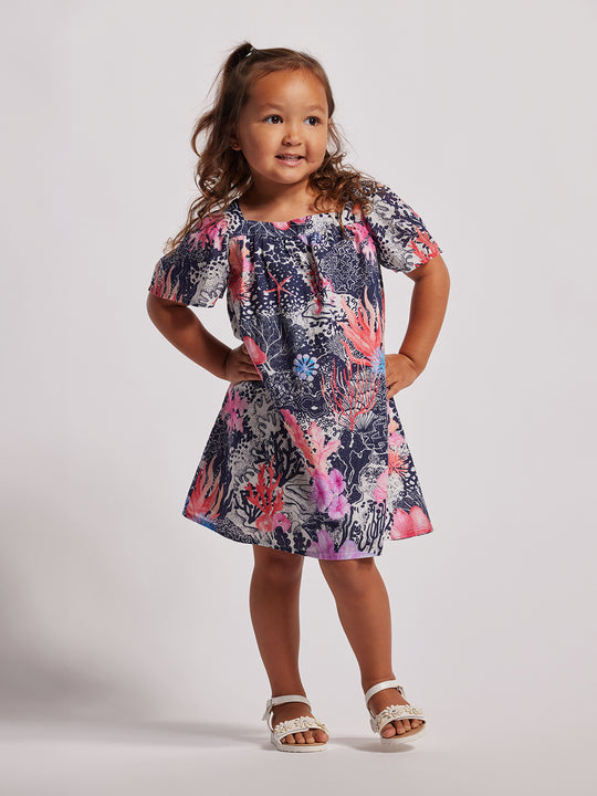 Coral Bloom Malia Dress