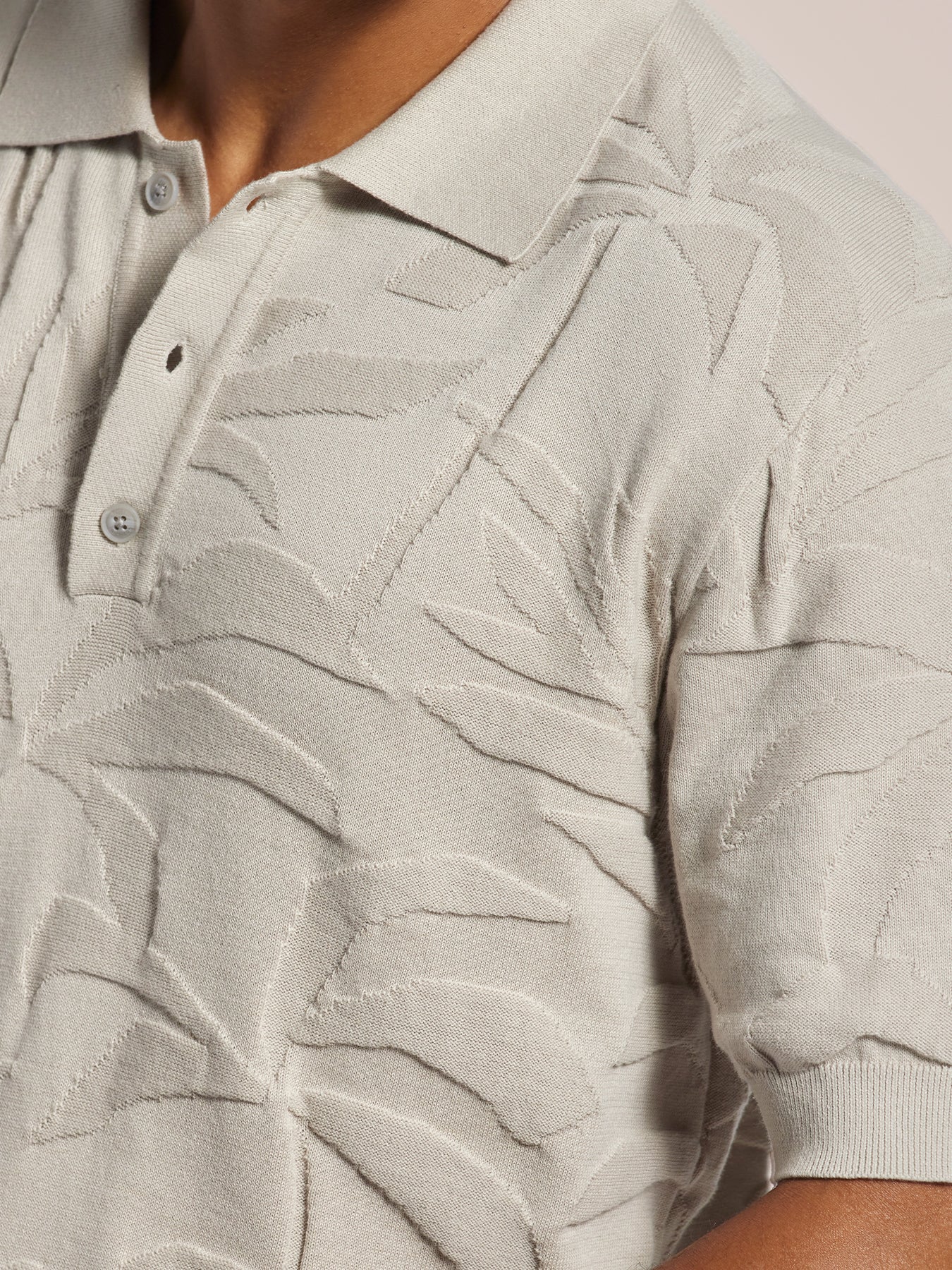 Palm Impression Sweater Polo