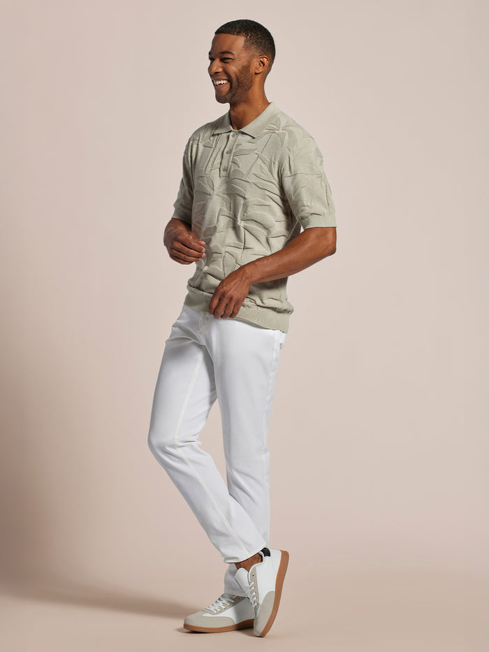 Palm Impression Sweater Polo