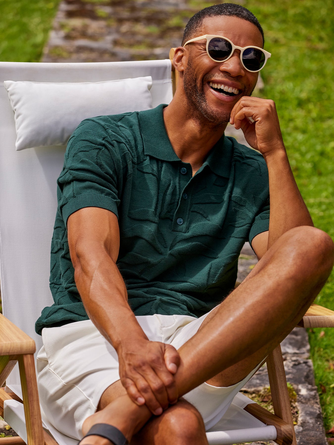 Palm Impression Sweater Polo