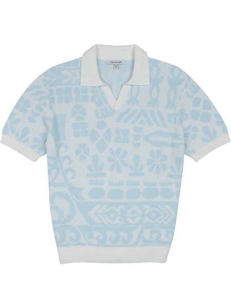 Boucle Polo / Black × White Gypsohila Tahitian Lanai Boucle Polo | Tori Richard